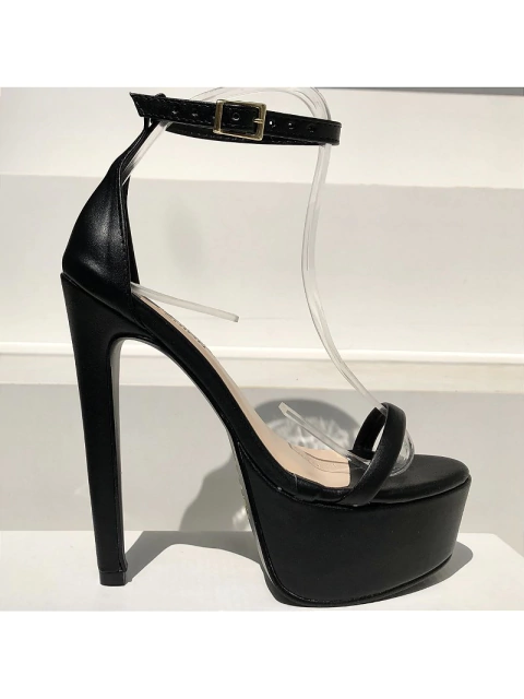 Sandália Salto 15 Meia Pata Preta - comprar online