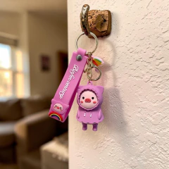 Llavero Colgante Chanchito Kawaii color Lila - comprar en línea