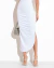 Saia Stella Midi Em Malha Off White - loja online
