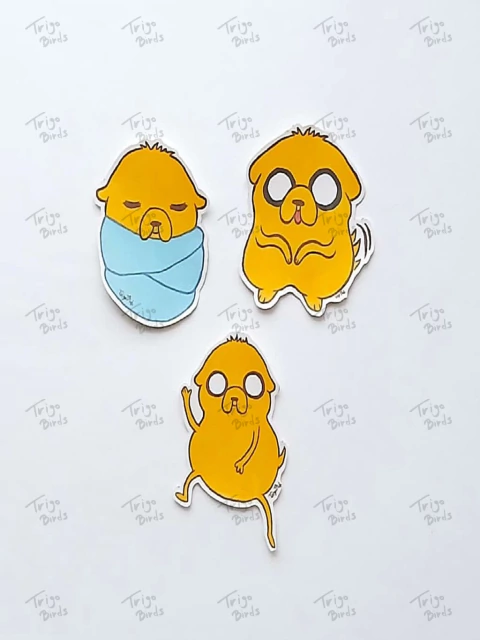 (Adventure Time) - Jake ⋆ Pack com 3 adesivos