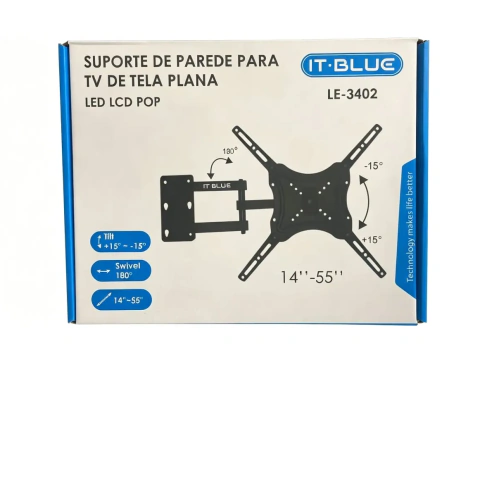 Suporte de Parede Articulado para TV IT-Blue LE-3402 de 14 a 55 Polegadas