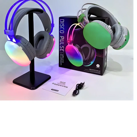 Headset Gamer Bluetooth Disco Pulse PG580 RGB Sem Fio com Microfone