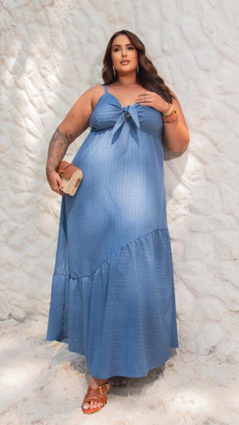 VESTIDO COM BLUE AMARRAÇÃO - comprar online