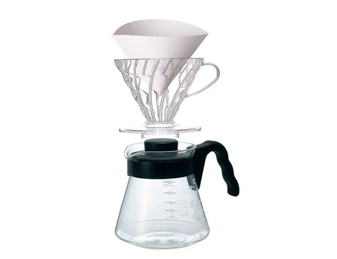 Cafeteira Hario Craft Kit V60 Vcnd 02 Preta Com 40 Filtros