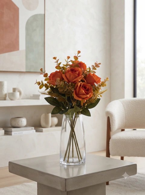 Buquê Rosas laranjas 7 botões