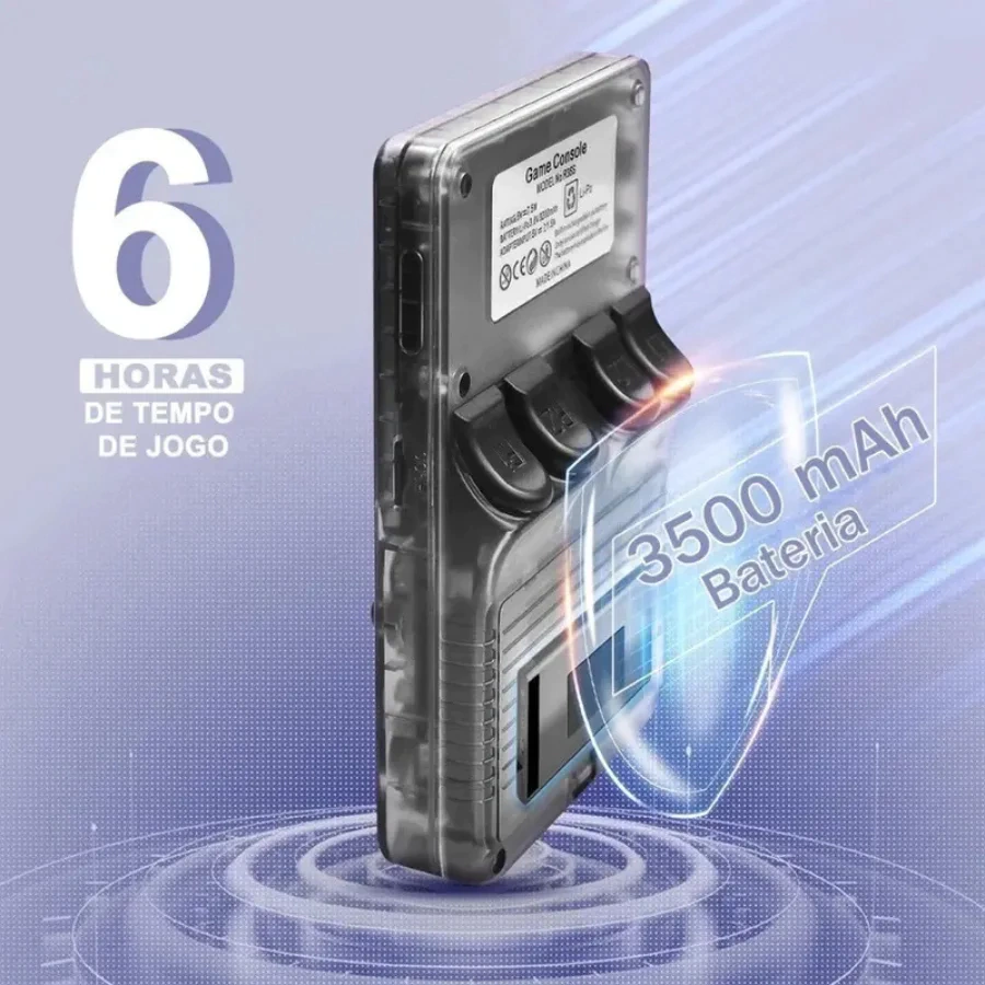 Console Portátil R36S + de 15.000 Jogos Vídeo Game 64g Linux Tela IPS 3,5 Polega