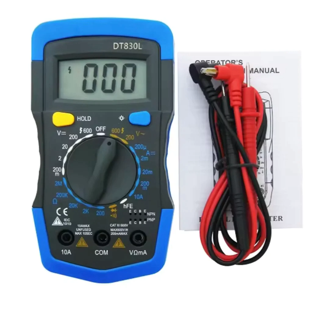 Multímetro Digital Profissional Portátil com Visor LCD Medidor Alta Pressão Circ