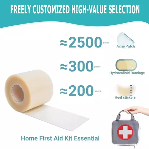 1 pçs rolo hidrocolóide para cuidados com feridas ataduras hidrocolóides com cama autoadesiva ataduras doloridas altamente absorvente para queimaduras