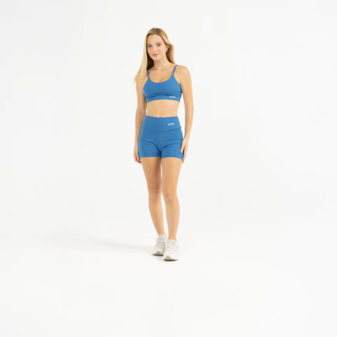 Conjunto Basics Short e Top Alcinha | Azul Cobalto