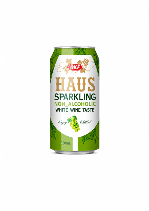 Refrigerante Sparkling Sabor Vinho Branco Sem Álcool Haus 350ml