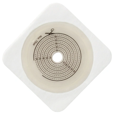 BASE/PLACA PLANA PARA BOLSA DE COLOSTOMIA SISTEMA 2 PEÇAS