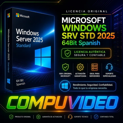 Licencia Microsoft Windows SRV STD 2025 64Bit Spanish