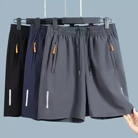 shorts de seda gelo corrida ginásio esporte shorts tração rápid