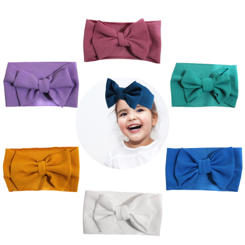 6 Banditas con moño para Bebes. Bullet. Picky®
