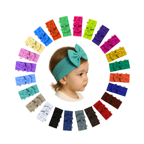 24 Banditas con moño para Bebes Headwrap. Picky®