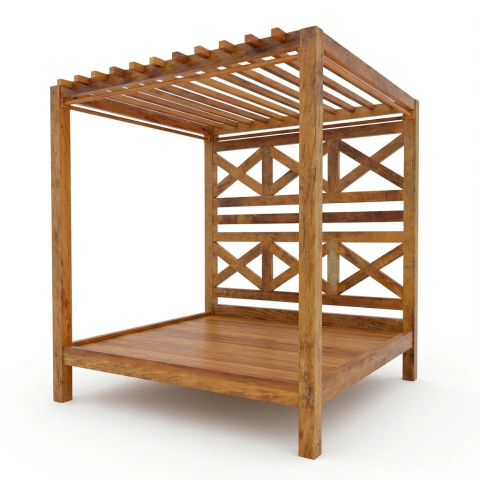 Madeira - Cama Pergolado em X