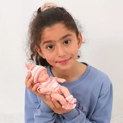 Boneca Reborn 19cm Compacta - Silicone Vinil Macio