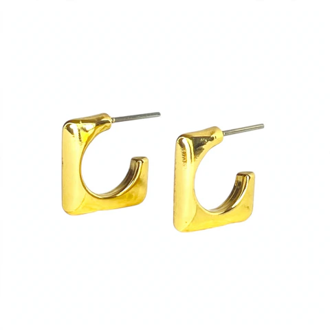 Brinco Argola Minimalista Dourado - Free niquel
