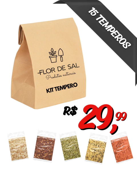 KIT 15 TEMPEROS DIVERSOS