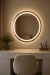 Espejo circular luz frontal