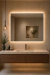 Espejo rectangular luz trasera