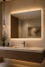 Espejo rectangular luz trasera - comprar en línea