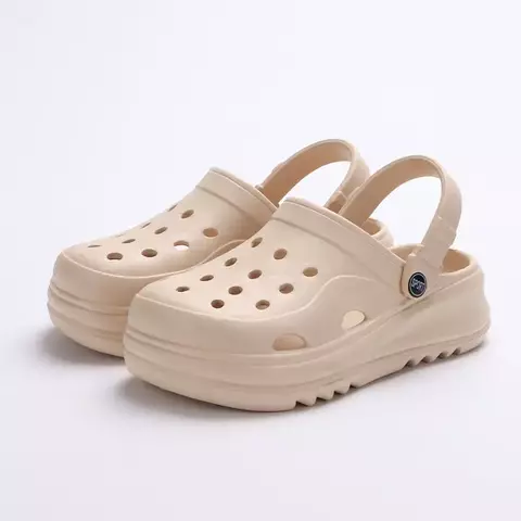 Tamancos Femininos Plataforma Bege