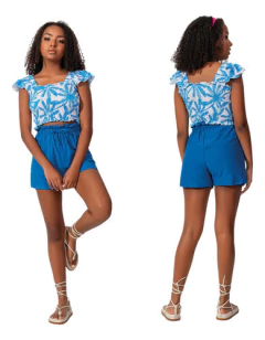 Short Verão Em Tricoline Juvenil - comprar online