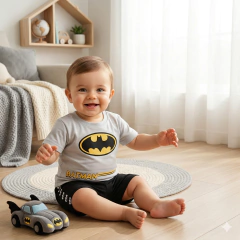 Conjunto Camiseta E Shorts Batman- Produto Licenciado - comprar online
