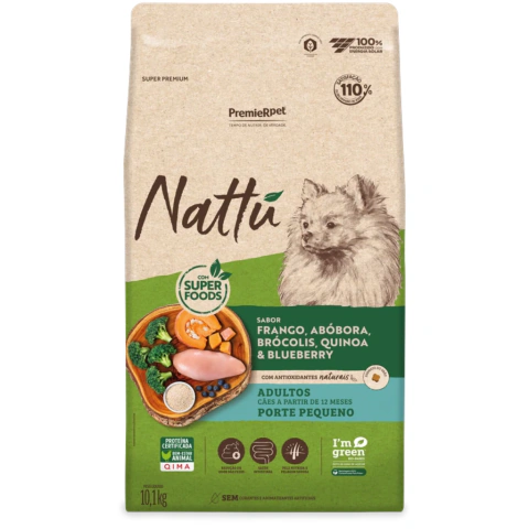 PremieR Nattu Frango e Abóbora para Cães Adultos de Pequeno Porte