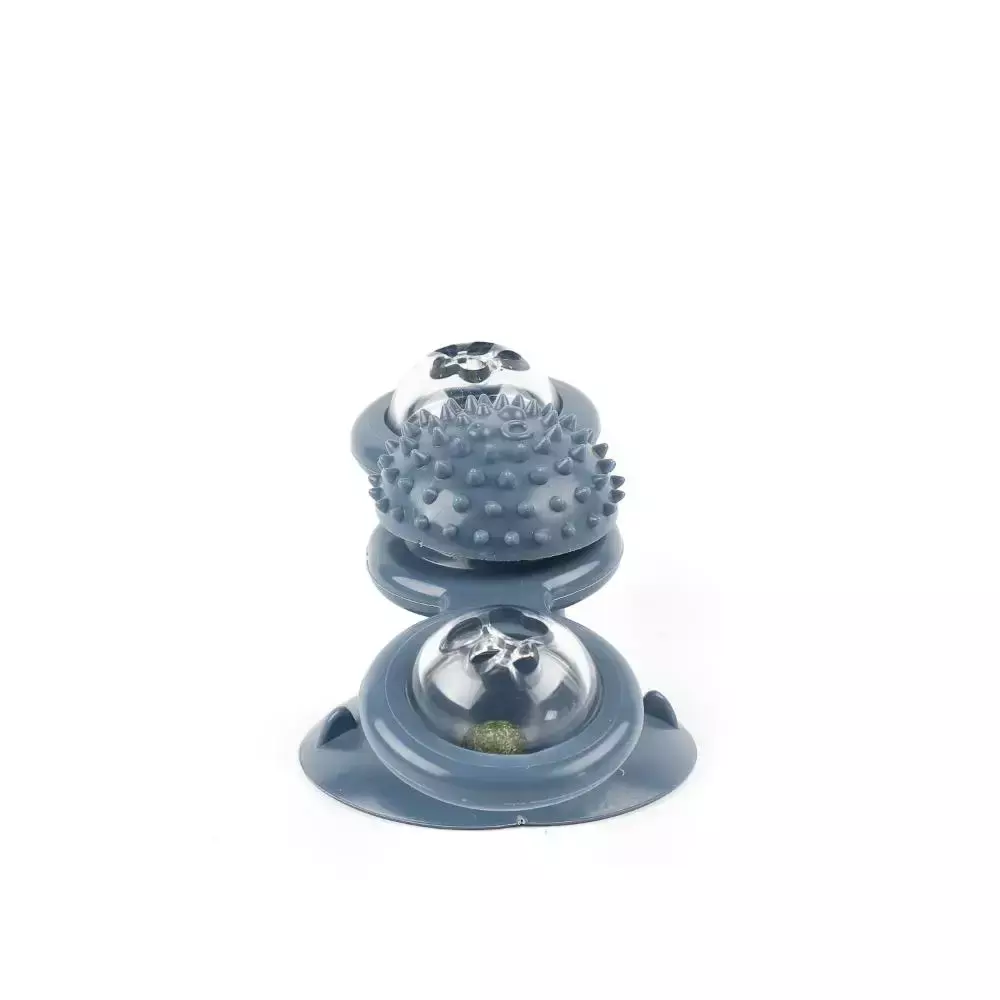 Brinquedo interativo giratório e coçador com catnip para gatos pet oikos animal