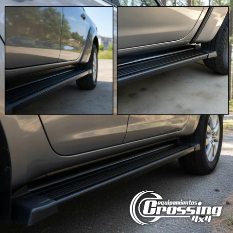 Estribo de Aluminio Reforzado Negro S10 2013 en adelante Crossing