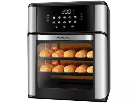 Fritadeira Elétrica sem Óleo/Air Fryer Mondial Forno Forno AFON-12L-BI Preta 12L - comprar online