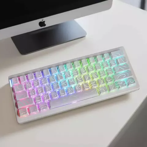 2025 super contorno pbt keycaps lado brilho luz teclado mecânico altura original