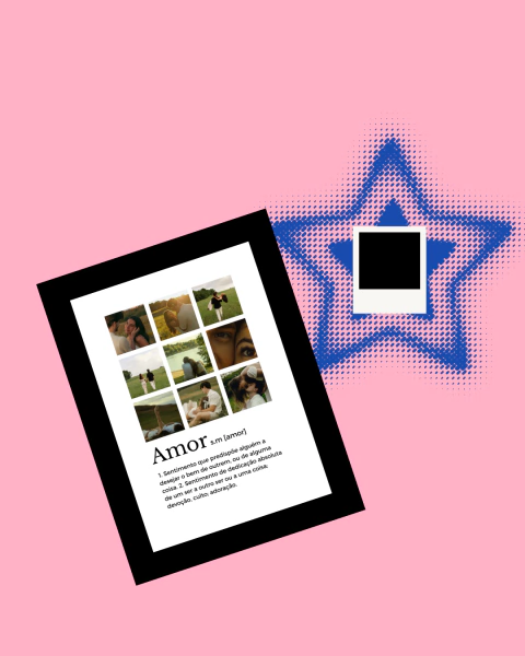 Combo Quadro A4 Personalizado+50 Fotos Polaroid - comprar online