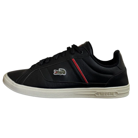 Tênis Lct Masculino Preto – Detalhe Vermelho | Casual Premium