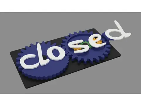 Cartel Mecánico Open/Close - p130