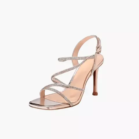 Sandália Salto Baixo Bege