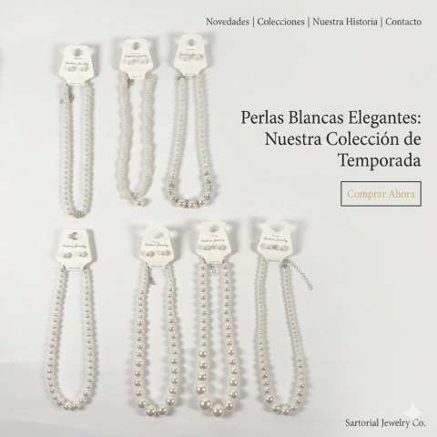 SET DE AROS + COLLAR DE PERLAS