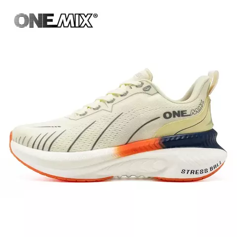 Onemix branco tênis de corrida de estrada para homens almofada de ar sapatos esportivos ao ar livre formadores masculinos verão sapatos de corrida calçados femininos