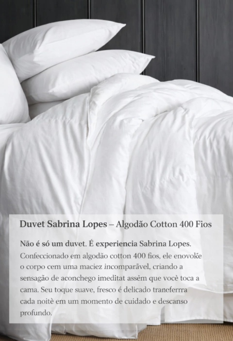 Duvet + Enchimento Sabrina Lopes