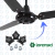 Kit 3 Garras de Ferro para Ventilador de Teto Lorensid Motor M3 - Preto Completo - comprar online