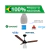 Globo Lustre de Plástico para Ventilador de Teto - Modelo Lumi Completo (Com Soquete) - loja online