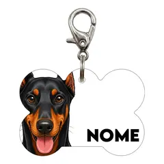 Pingente para Doberman com QR Code