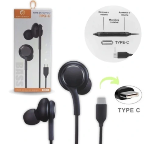 Fone de ouvido h’maston tipo-c bass