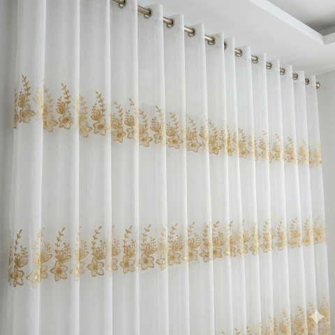 Cortina bordada 3m X 2.70 - comprar online