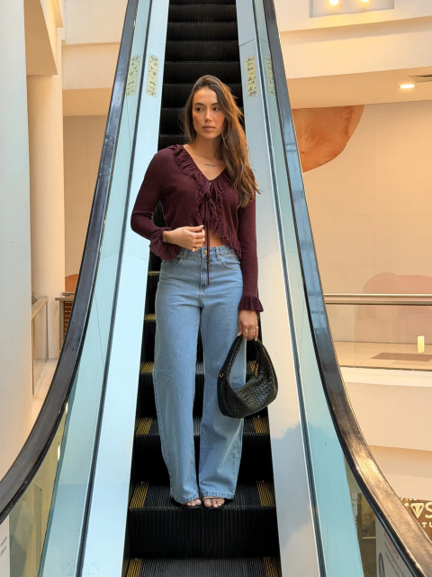 Calça Wide Mocca