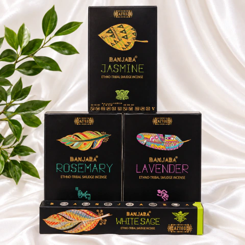 Incenso Banjara 100% Natural e Artesanal Indiano - Limpeza Meditação Conexão Intuição