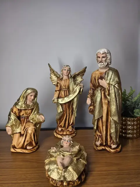 PRESÉPIO 4PCS BARROCO COM DOURADO