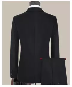 S-6XL terno elegante e formal ao ar livre tendência do cavalheiro cor sólida na internet